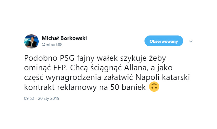 SPOSÓB PSG na sprowadzenie Allana i ominięcie FFP :D